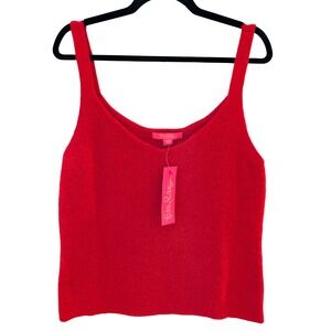 Lilly Pulitzer Women's Red Knit Tank Top NWT XL Casual Sleeveless Summer